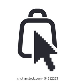 Vector illustration of modern bag icon