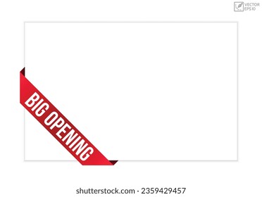 Ilustración vectorial Banner de apertura grande moderno, elemento web aislado.