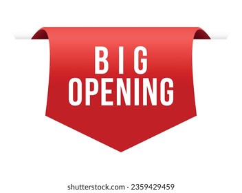 Vector illustration modern big opening banner, Isolated web element.