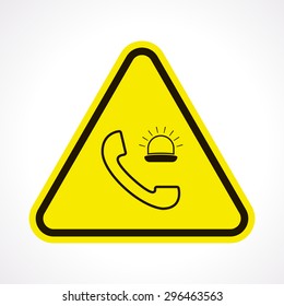 vector illustration of modern black call icon an ambulance