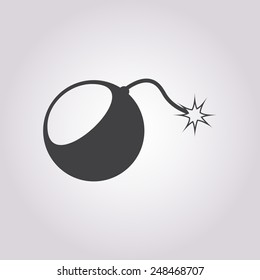 vector illustration of modern black icon bomb