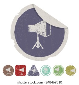 vector illustration of modern black icon spotlight