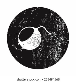 vector illustration of modern black icon bomb