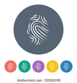 vector illustration of modern black icon fingerprint