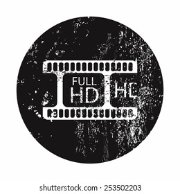 vector illustration of modern black icon frame cinema