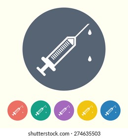 vector illustration of modern black icon syringe