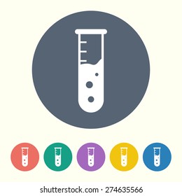 vector illustration of modern black icon test-tube