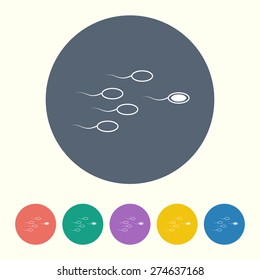 vector illustration of modern black icon sperm