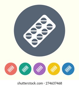 vector illustration of modern black icon pills