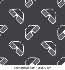 vector illustration of modern black icon glasses 3d