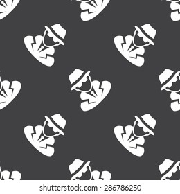 vector illustration of modern black icon detective