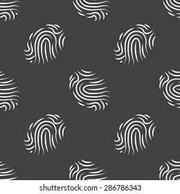 vector illustration of modern black icon fingerprint