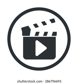 vector illustration of modern black icon clapper board