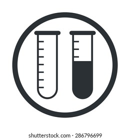 vector illustration of modern black icon test-tube