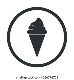 vector illustration of modern black icon ice cream