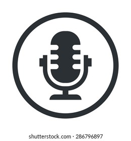 vector illustration of modern black icon microphone
