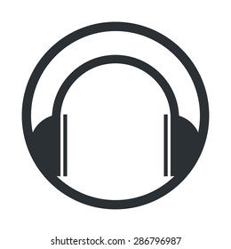 vector illustration of modern black icon headphones