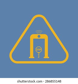 vector illustration of modern black icon detector vector illustration of modern black icon detector