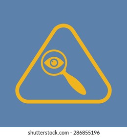 vector illustration of modern black icon detective