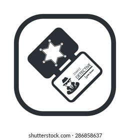 vector illustration of modern black icon police