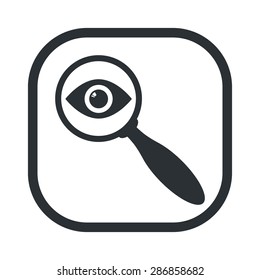 vector illustration of modern black icon detective