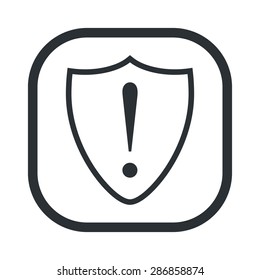 vector illustration of modern black icon shield