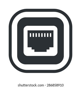 vector illustration of modern black icon network