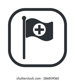 vector illustration of modern black icon hospital