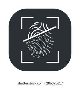 vector illustration of modern black icon fingerprint