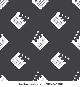 vector illustration of modern black icon clapper board