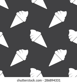 vector illustration of modern black icon ice cream