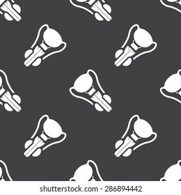 vector illustration of modern black icon male organ