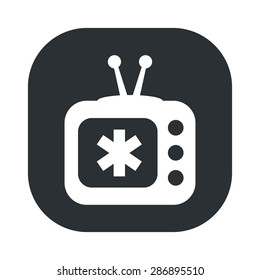 vector illustration of modern black icon medical tv