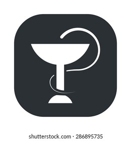 vector illustration of modern black icon medical bowls