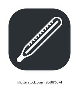 vector illustration of modern black icon medical thermometer