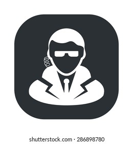 vector illustration of modern black icon detective