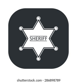 vector illustration of modern black icon police