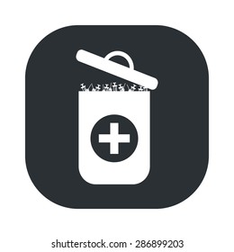 vector illustration of modern black icon trashcan