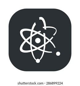 vector illustration of modern black icon atom