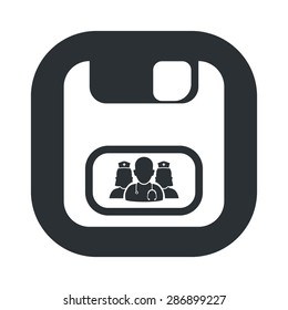 vector illustration of modern black icon document