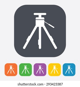 vector illustration of modern black icon tripod