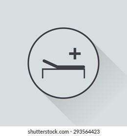 vector illustration of modern black icon hospital