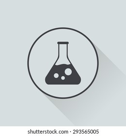vector illustration of modern black icon test-tube