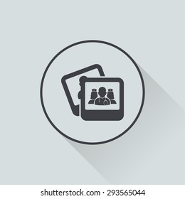 vector illustration of modern black icon personnel medical