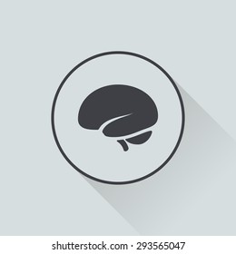 vector illustration of modern black icon brain 