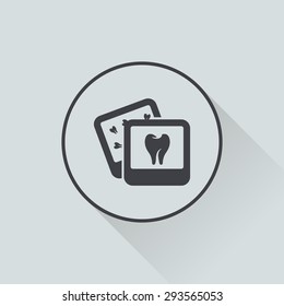 vector illustration of modern black icon teeth