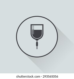 vector illustration of modern black icon syringe