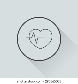 vector illustration of modern black icon pulse