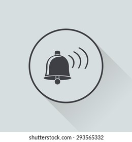 vector illustration of modern black icon bell