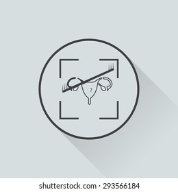 vector illustration of modern black icon woman organ
